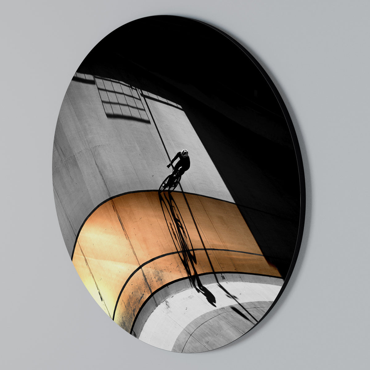 ORANGE ARC AMBIENCE Arte de pared redondo