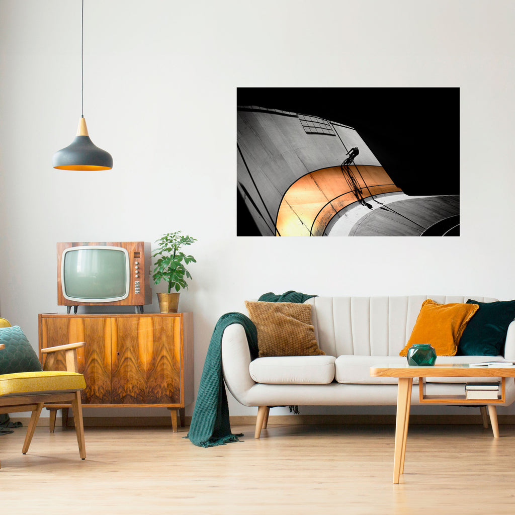 Póster horizontal autoadhesivo ORANGE ARC AMBIENCE