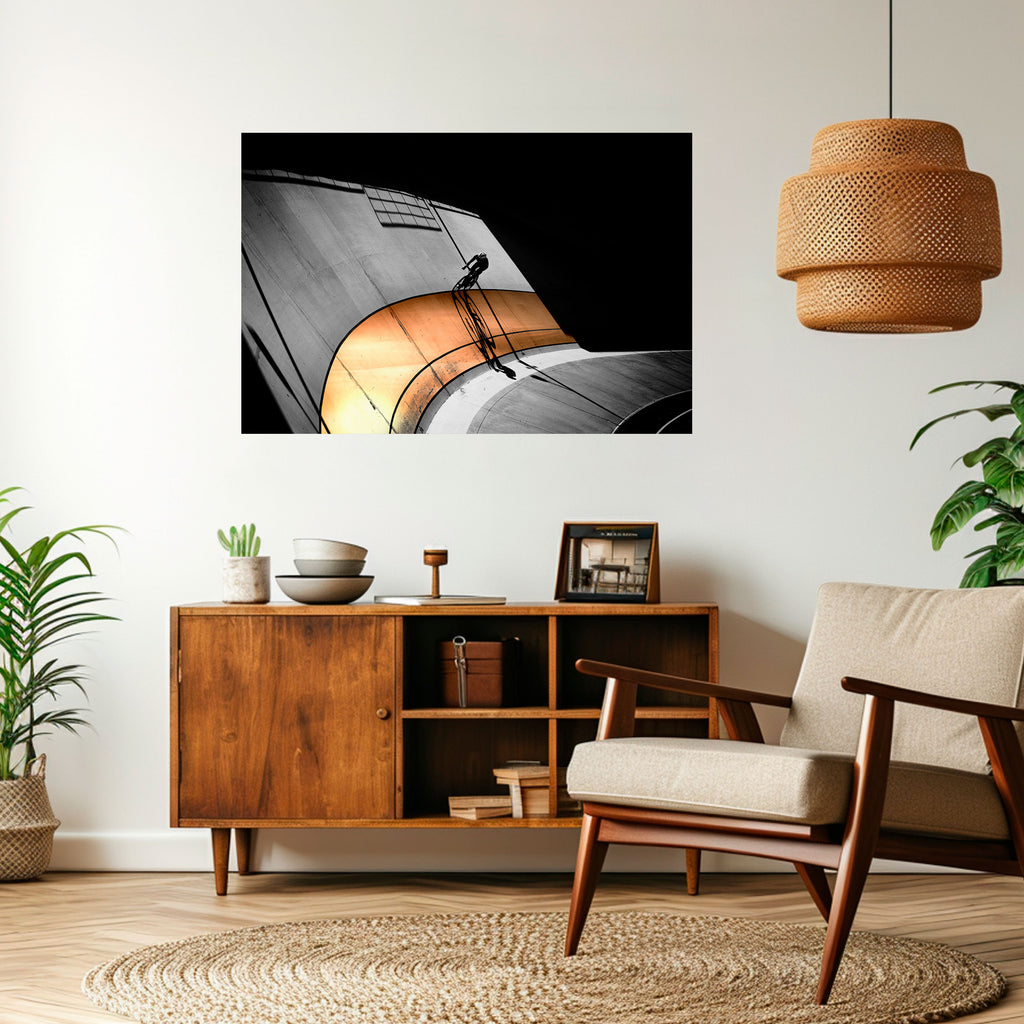 Póster horizontal autoadhesivo ORANGE ARC AMBIENCE