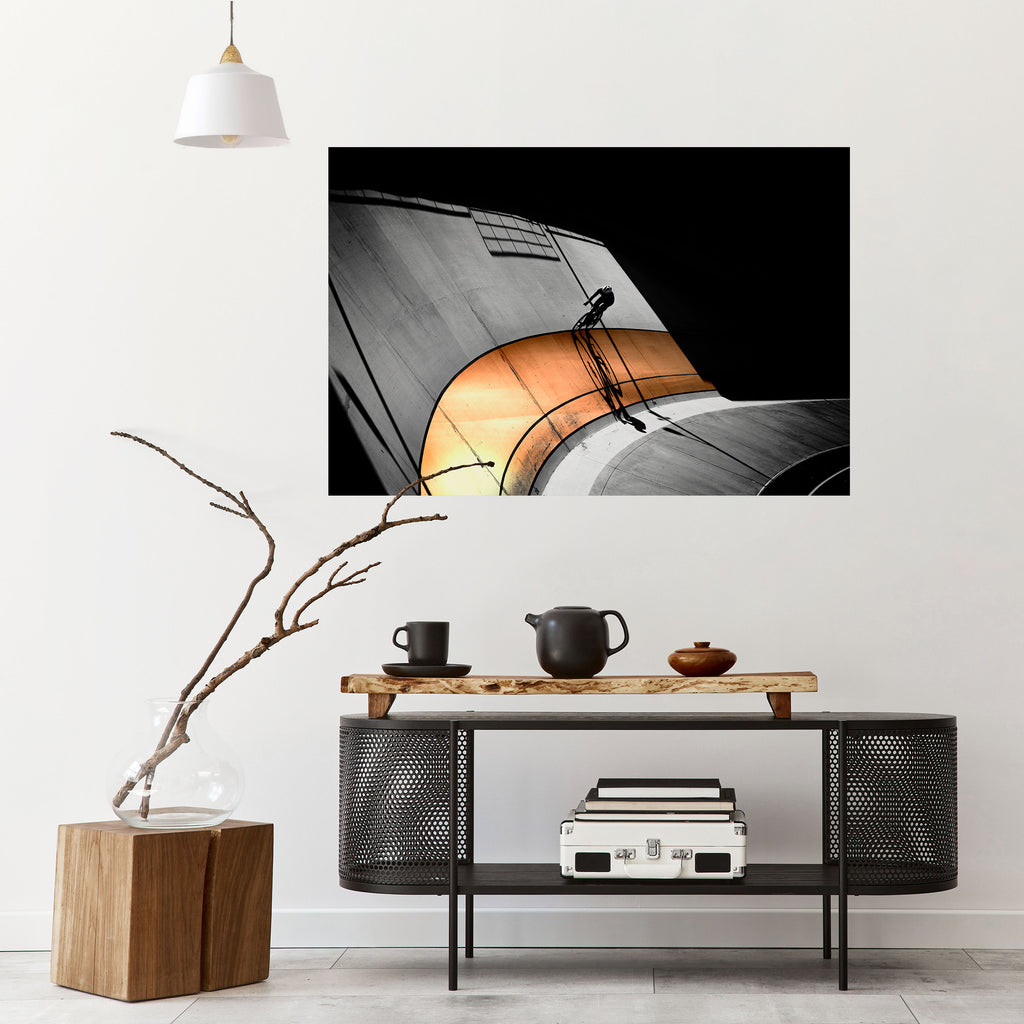 Póster horizontal autoadhesivo ORANGE ARC AMBIENCE