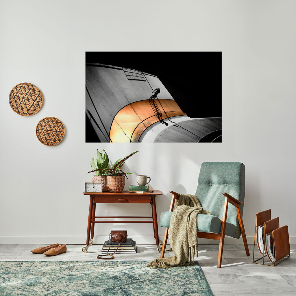 Póster horizontal autoadhesivo ORANGE ARC AMBIENCE