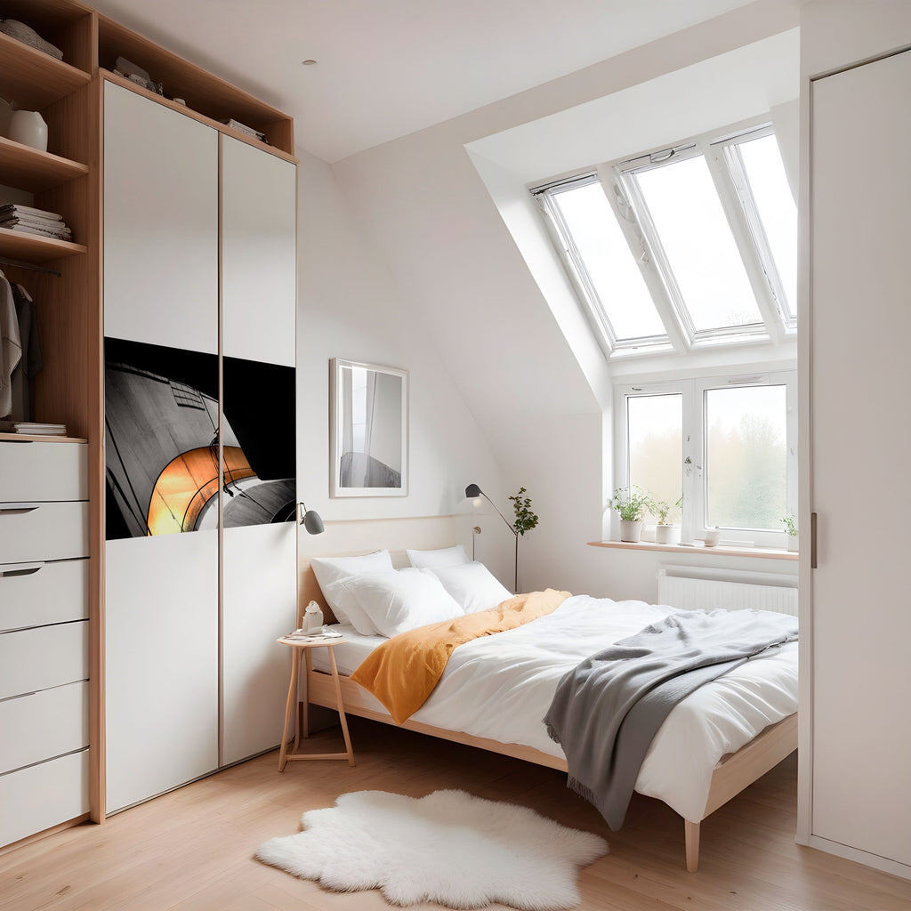 Póster horizontal autoadhesivo ORANGE ARC AMBIENCE