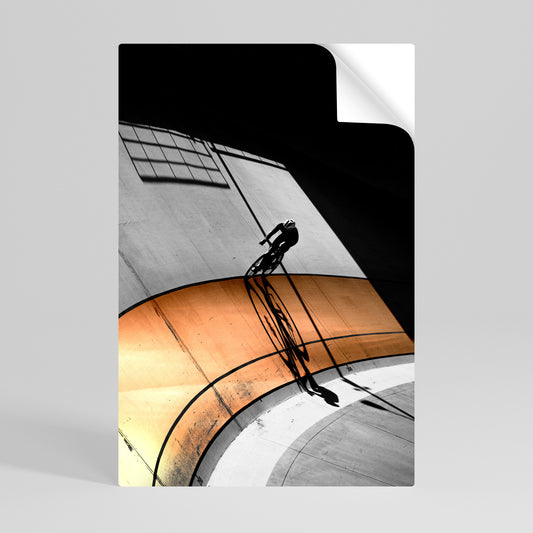 ORANGE ARC AMBIENCE Póster adhesivo vertical