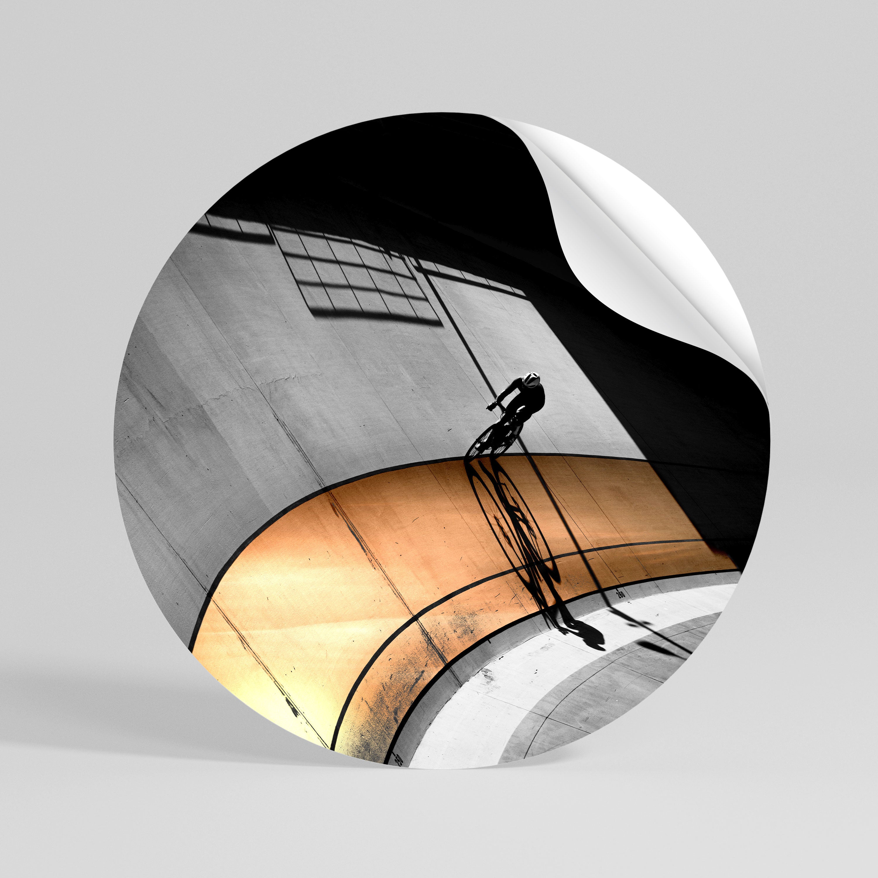 ORANGE ARC AMBIENCE Vinilo adhesivo redondo