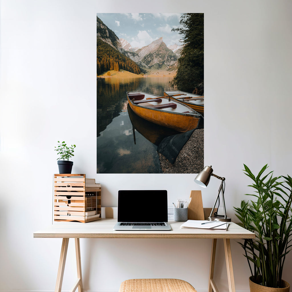 TRANQUIL LAKE JOURNEY Peel and Stick Vertical Poster