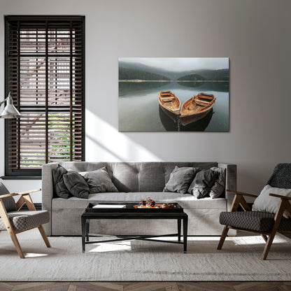 HARMONY OF BOATS Cuadro en lienzo horizontal