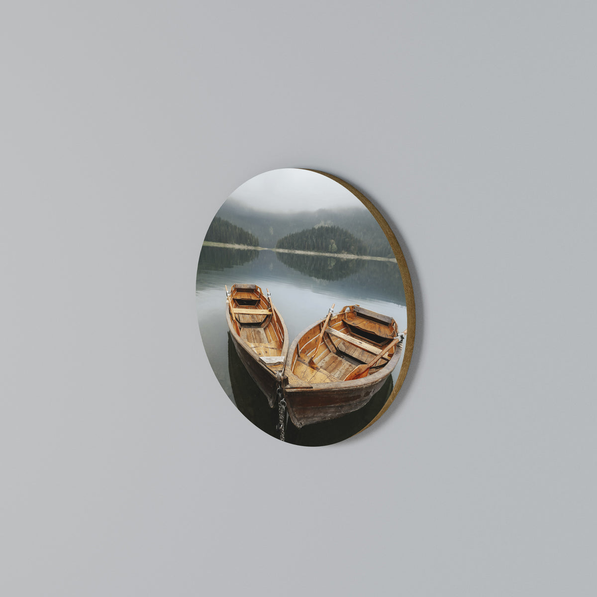 HARMONY OF BOATS Arte de pared redondo