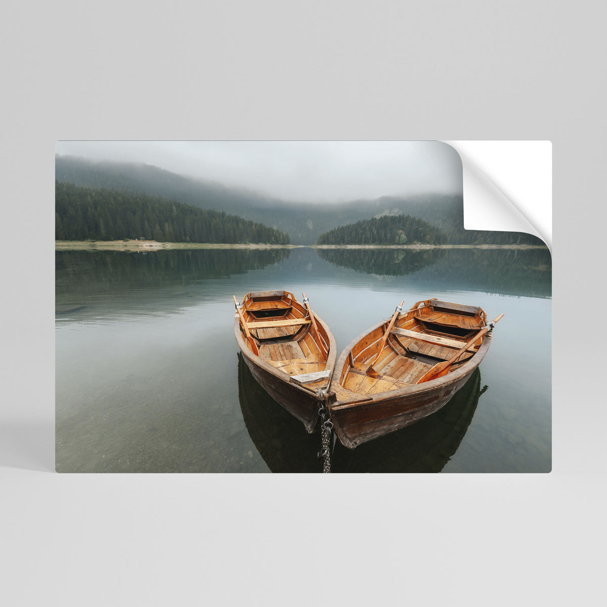 HARMONY OF BOATS Póster adhesivo horizontal