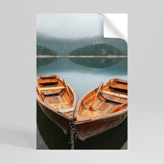 HARMONY OF BOATS Póster adhesivo vertical