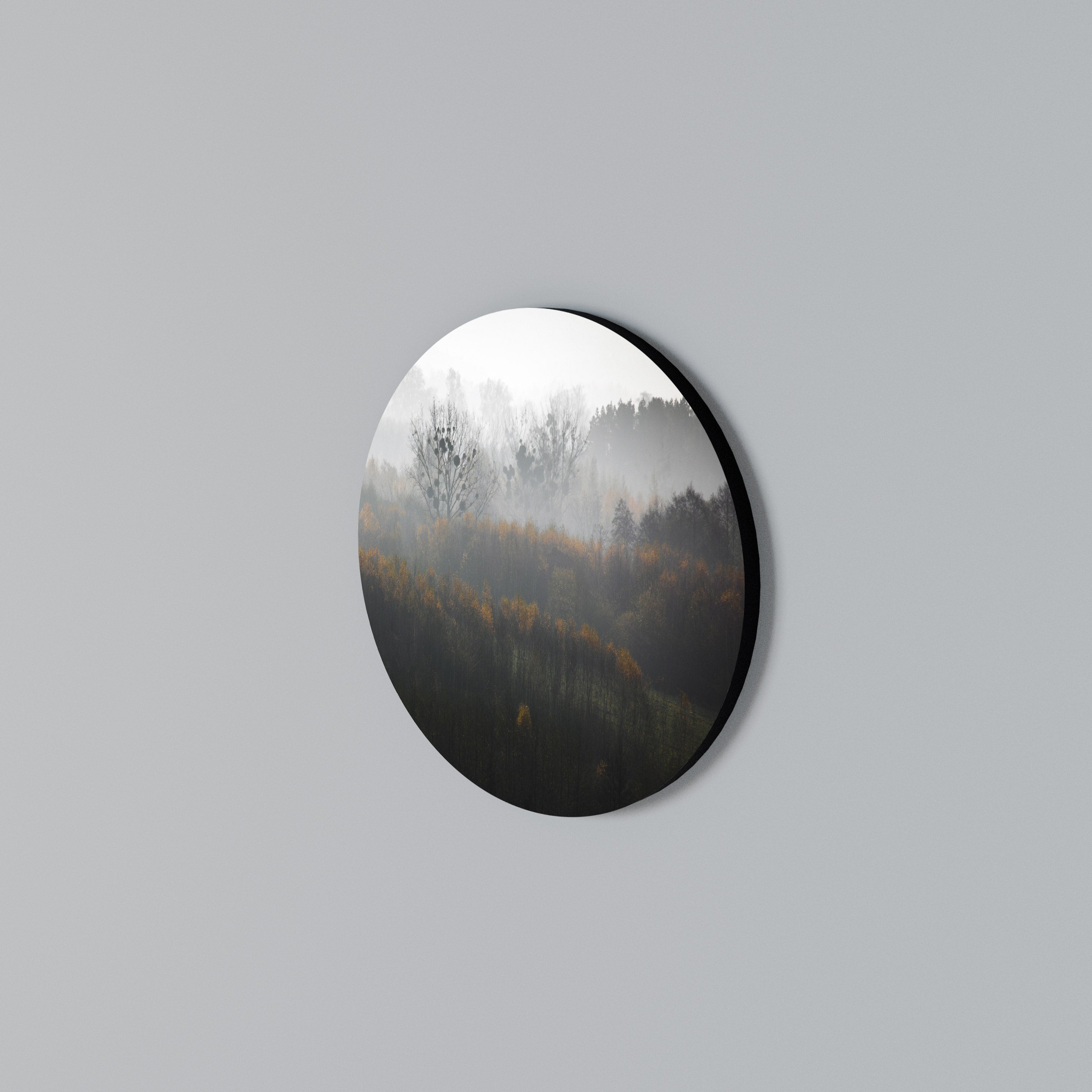 AUTUMNAL HAZE Round Wall Art