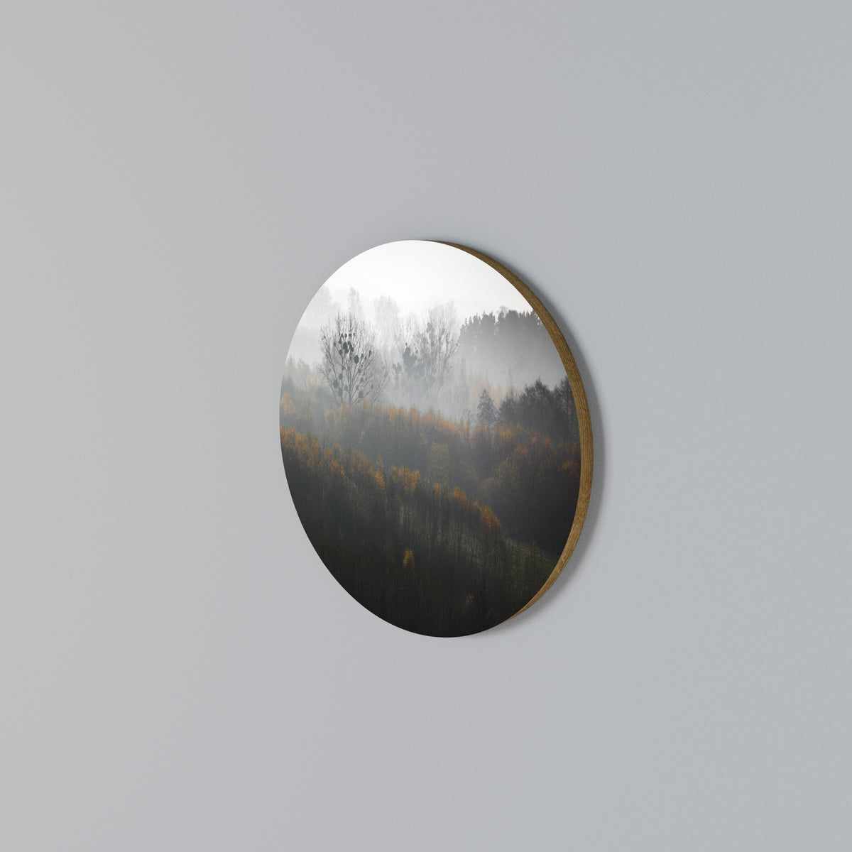 AUTUMNAL HAZE Arte de pared redondo