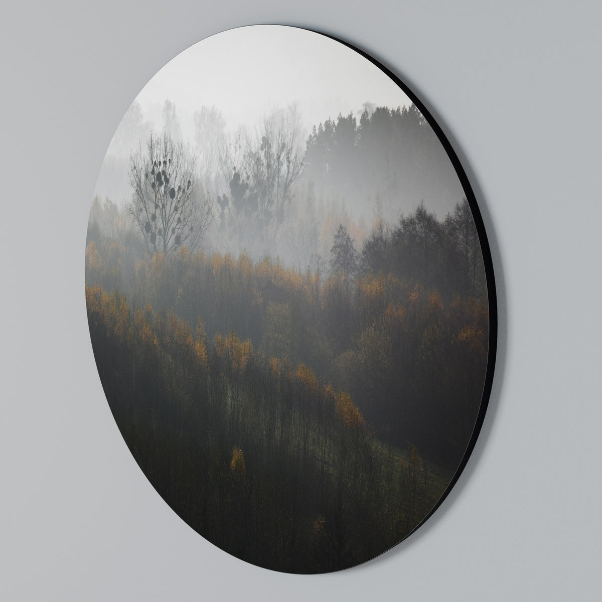 AUTUMNAL HAZE Arte de pared redondo