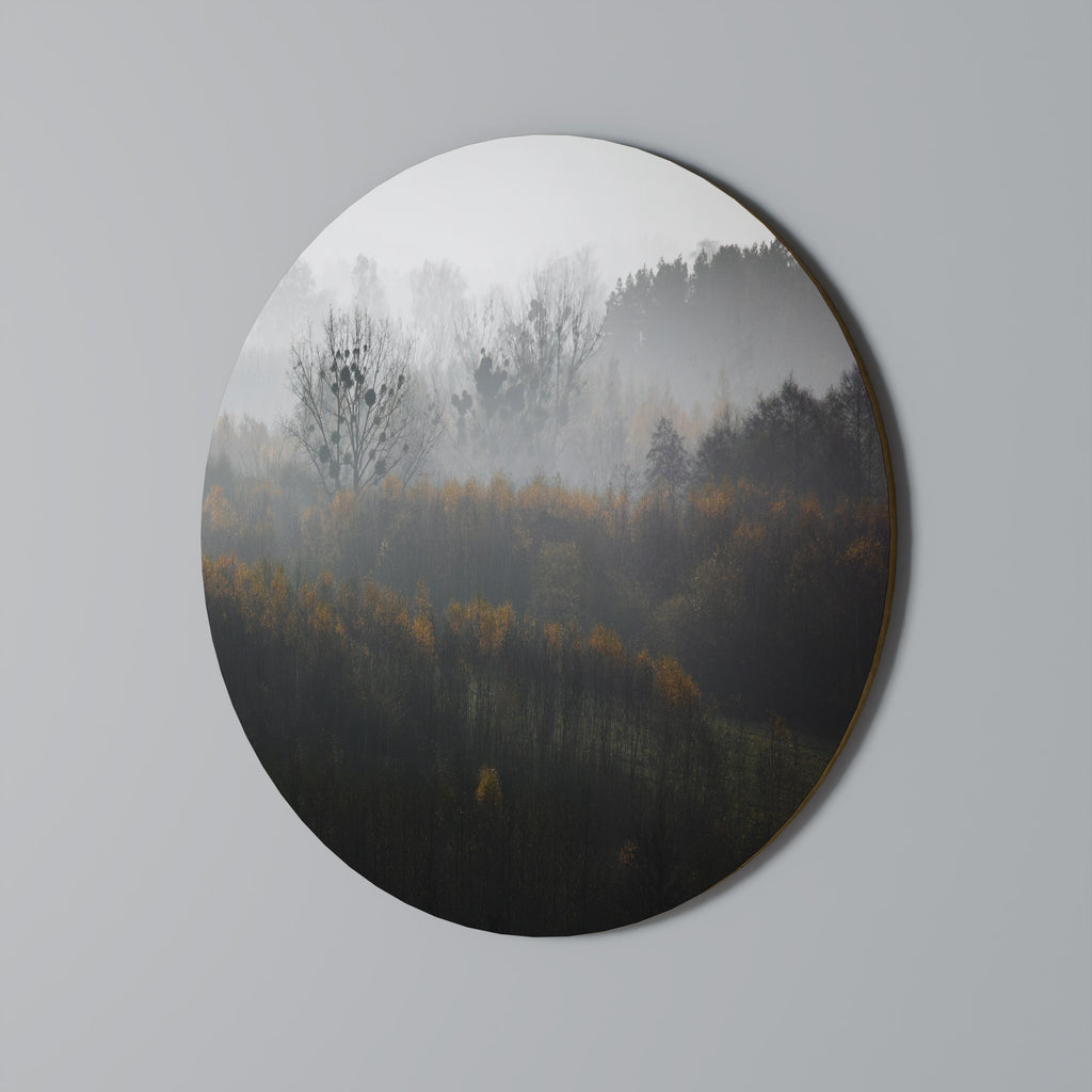 AUTUMNAL HAZE Round Wall Art