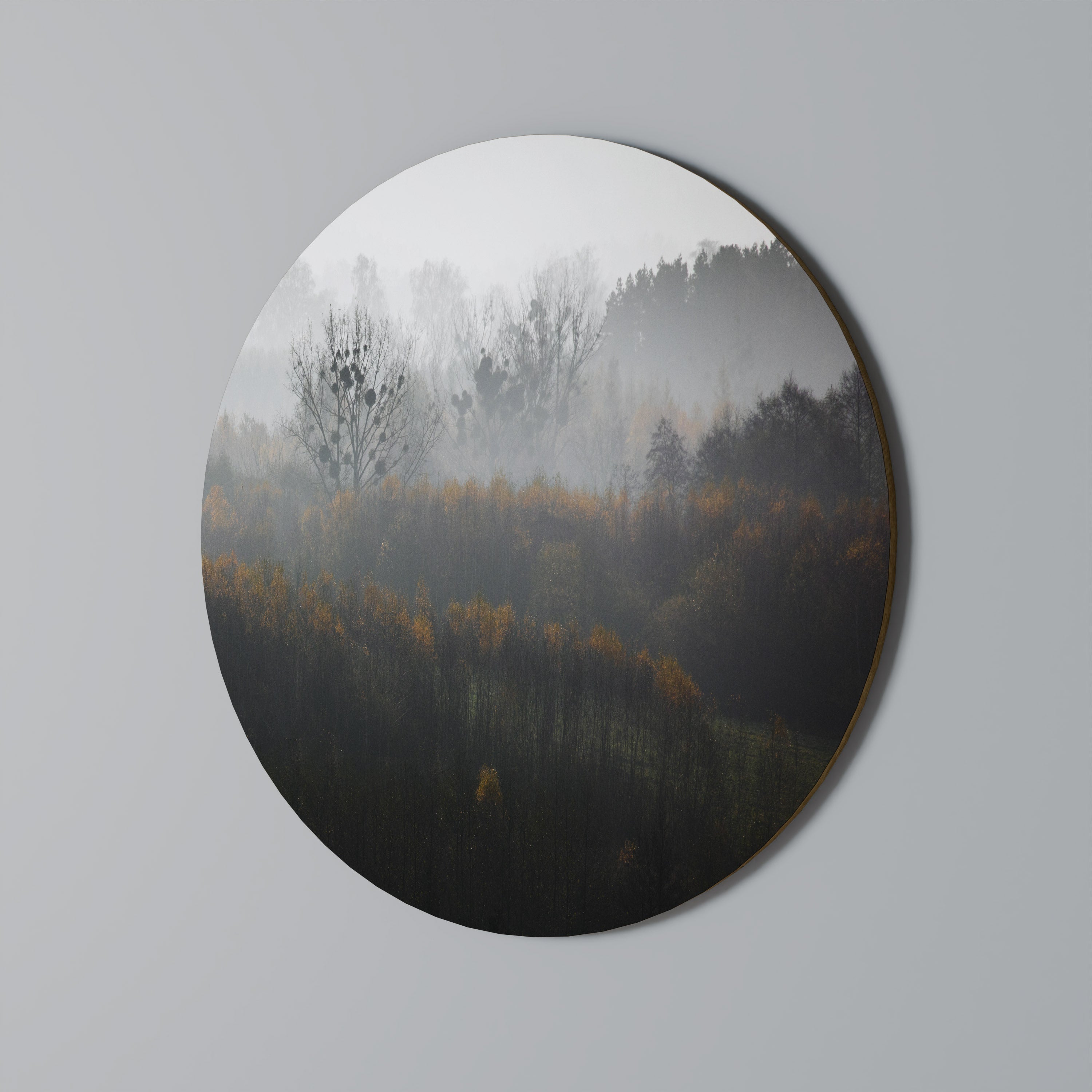 AUTUMNAL HAZE Round Wall Art