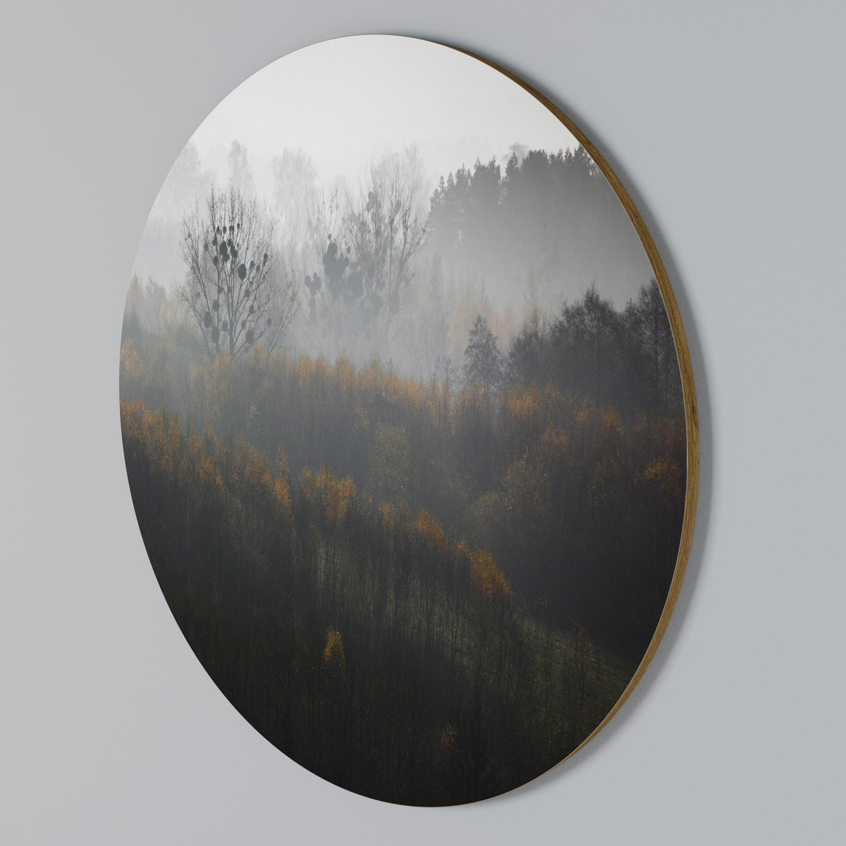 AUTUMNAL HAZE Arte de pared redondo