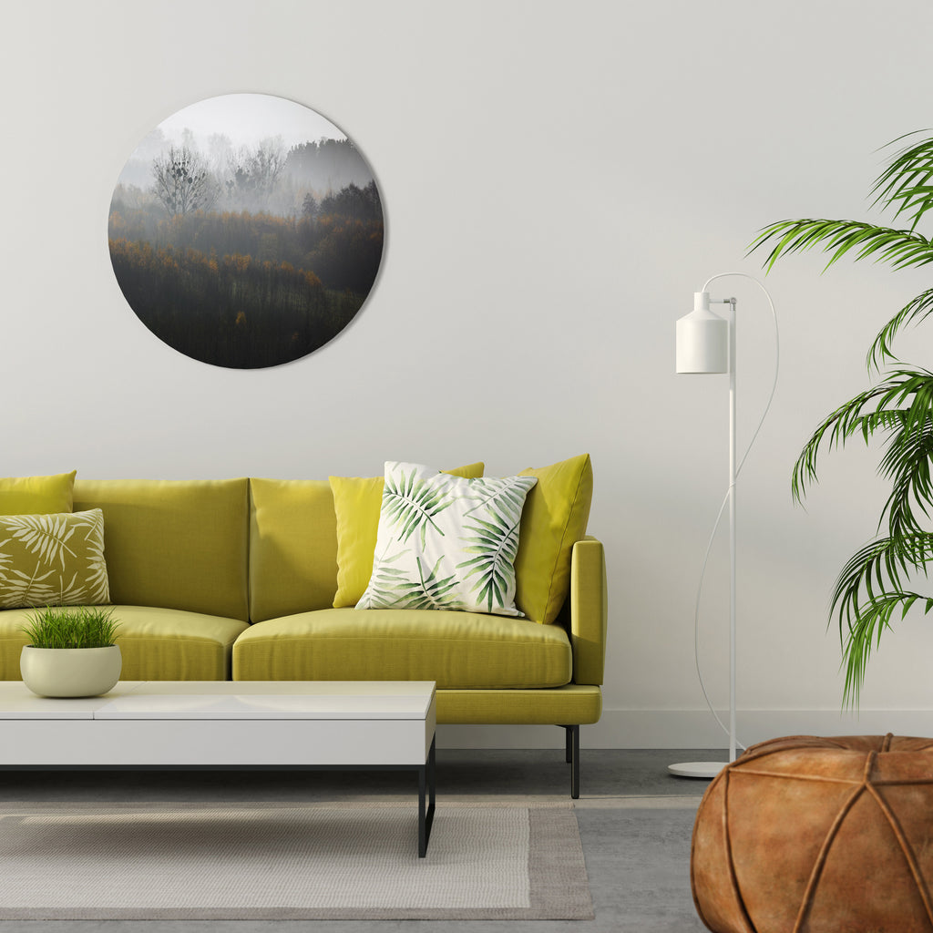 AUTUMNAL HAZE Round Wall Art