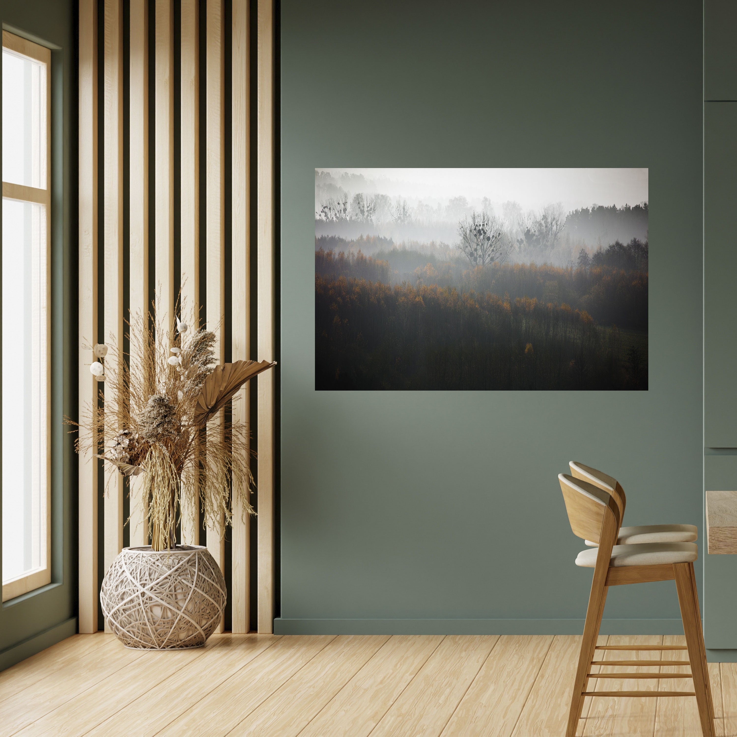 AUTUMNAL HAZE Peel and Stick Horizontal Poster