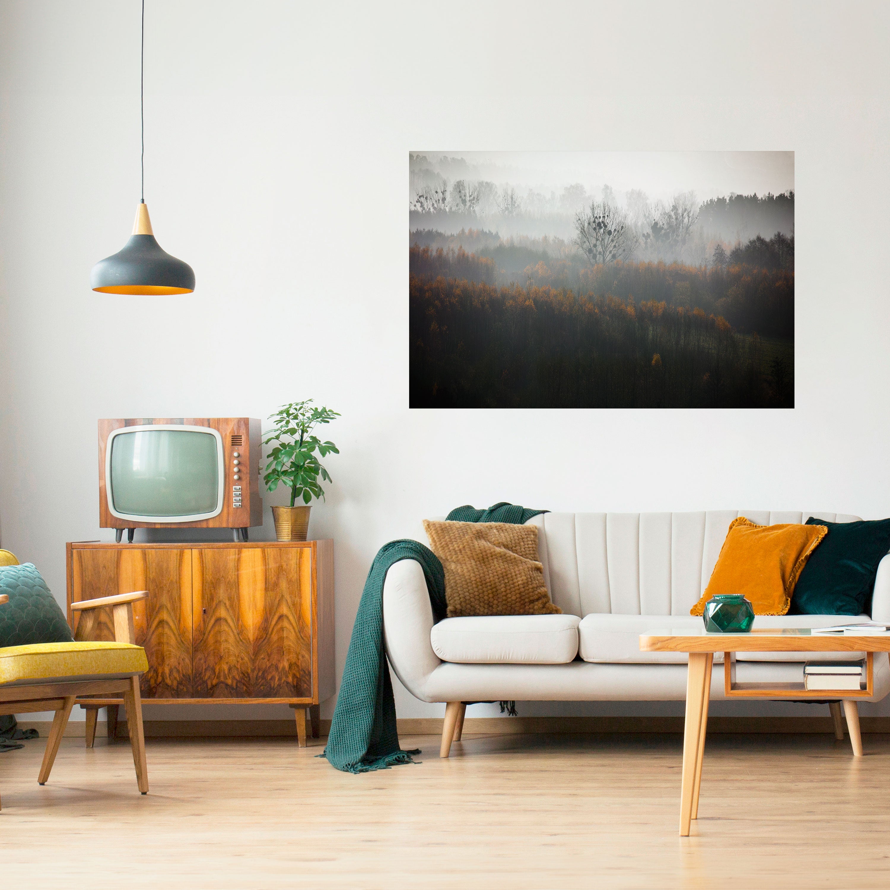 AUTUMNAL HAZE Peel and Stick Horizontal Poster