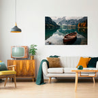 MOUNTAINSIDE REFLECTIONS Póster Horizontal Adhesivo