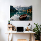 MOUNTAINSIDE REFLECTIONS Póster Horizontal Adhesivo