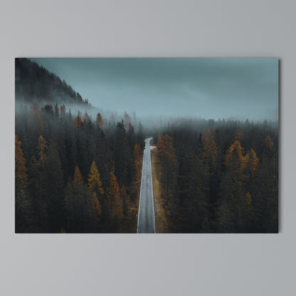 SERENE ROADWAY ESCAPE Cuadro en lienzo horizontal
