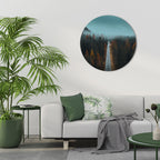 SERENE ROADWAY ESCAPE Round Wall Art
