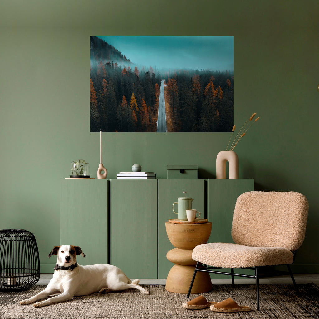 Póster horizontal autoadhesivo "ESCAPE EN CARRETERA SERENA"