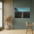 SERENE ROADWAY ESCAPE Peel and Stick Horizontal Poster