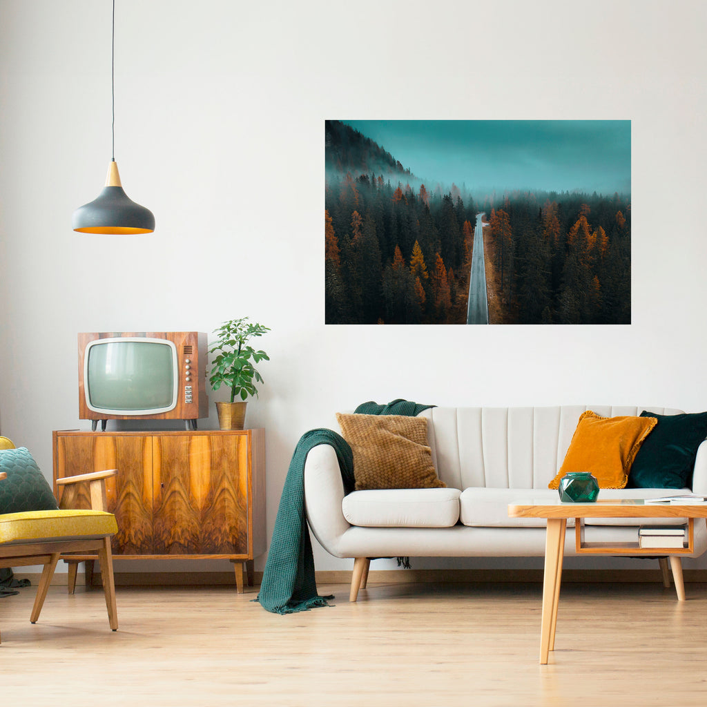 Póster horizontal autoadhesivo "ESCAPE EN CARRETERA SERENA"