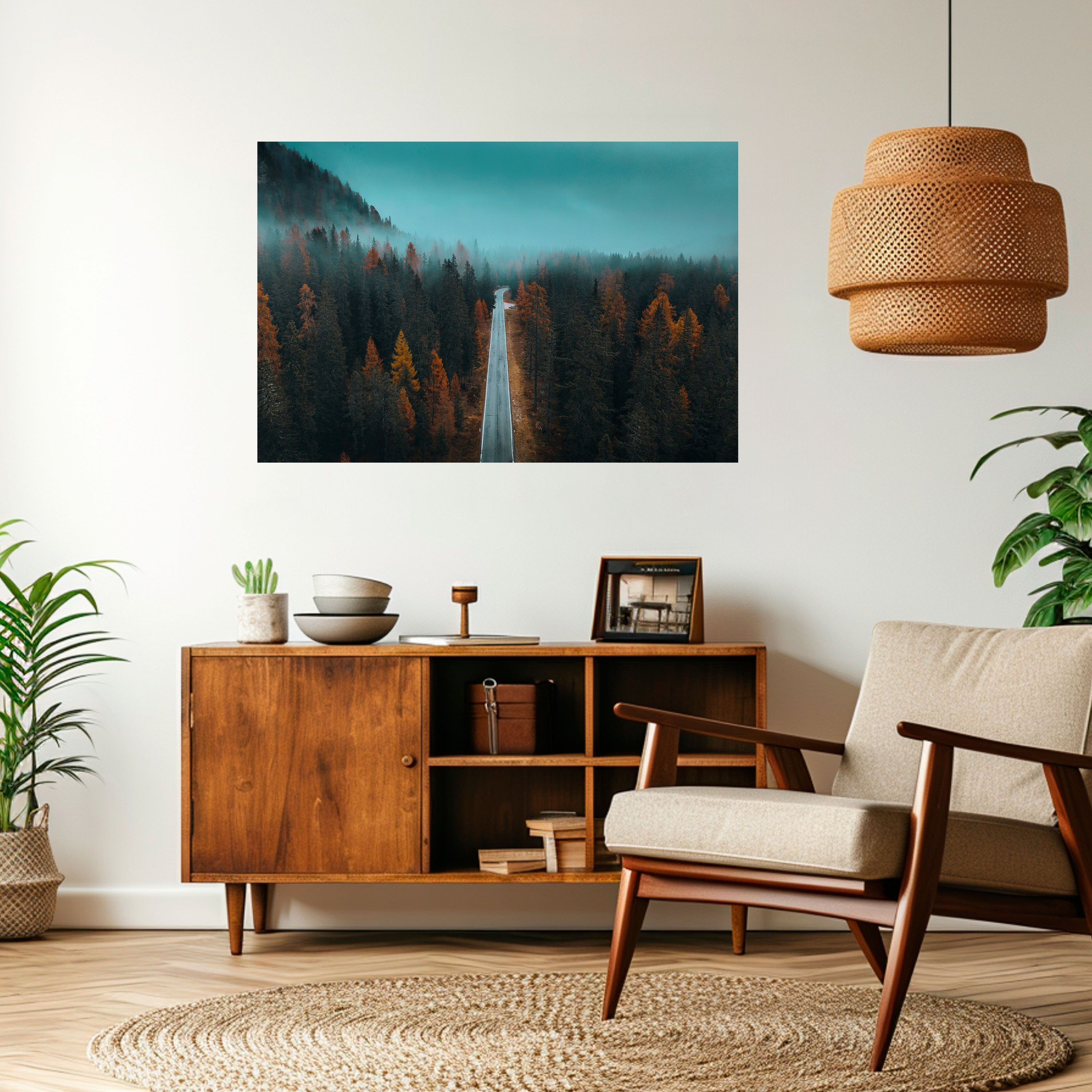 Póster horizontal autoadhesivo "ESCAPE EN CARRETERA SERENA"