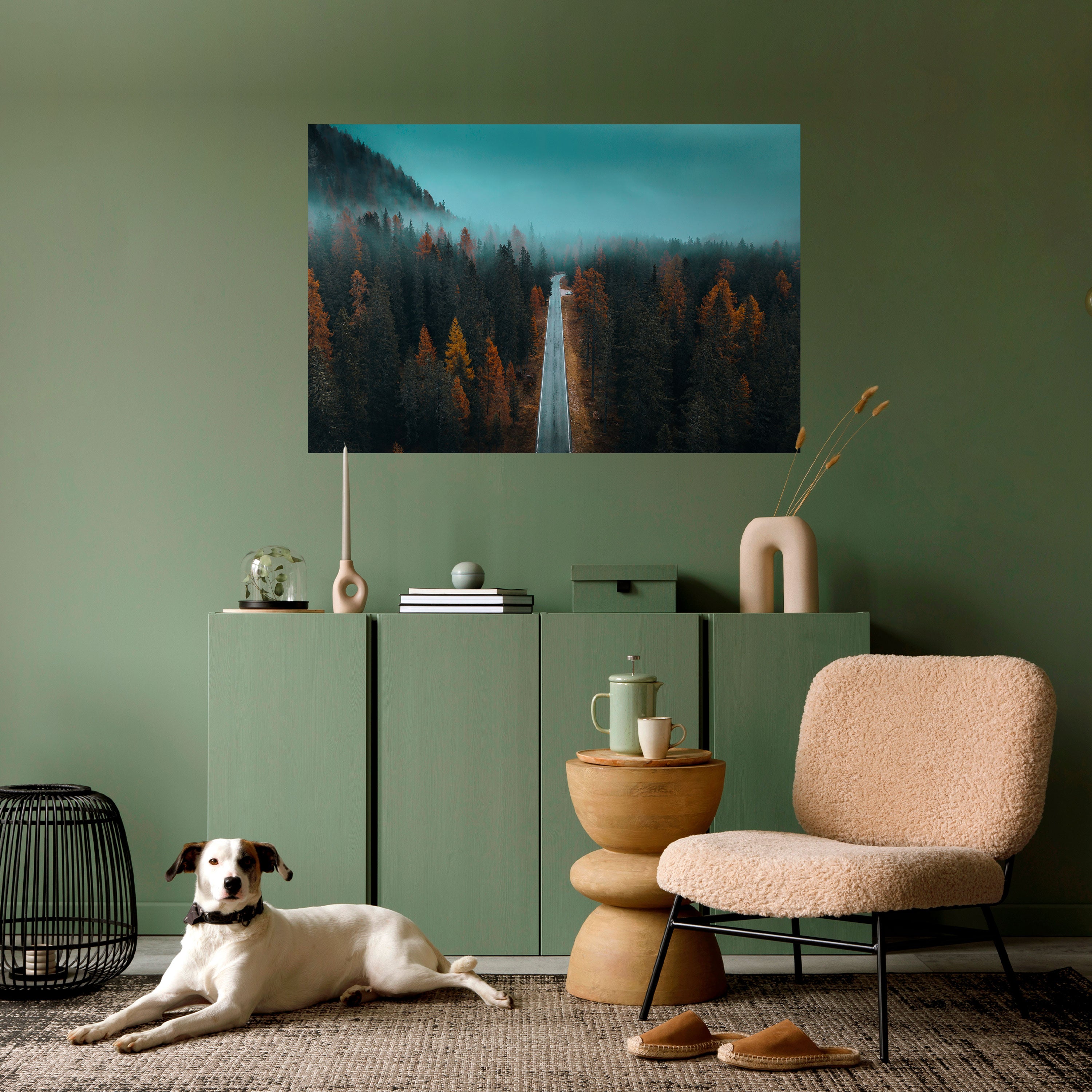 Póster horizontal autoadhesivo "ESCAPE EN CARRETERA SERENA"