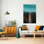 SERENE ROADWAY ESCAPE Peel and Stick Vertical Poster