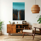 SERENE ROADWAY ESCAPE Peel and Stick Vertical Poster