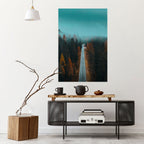 SERENE ROADWAY ESCAPE Peel and Stick Vertical Poster