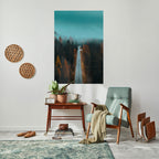 SERENE ROADWAY ESCAPE Peel and Stick Vertical Poster