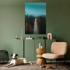 SERENE ROADWAY ESCAPE Peel and Stick Vertical Poster