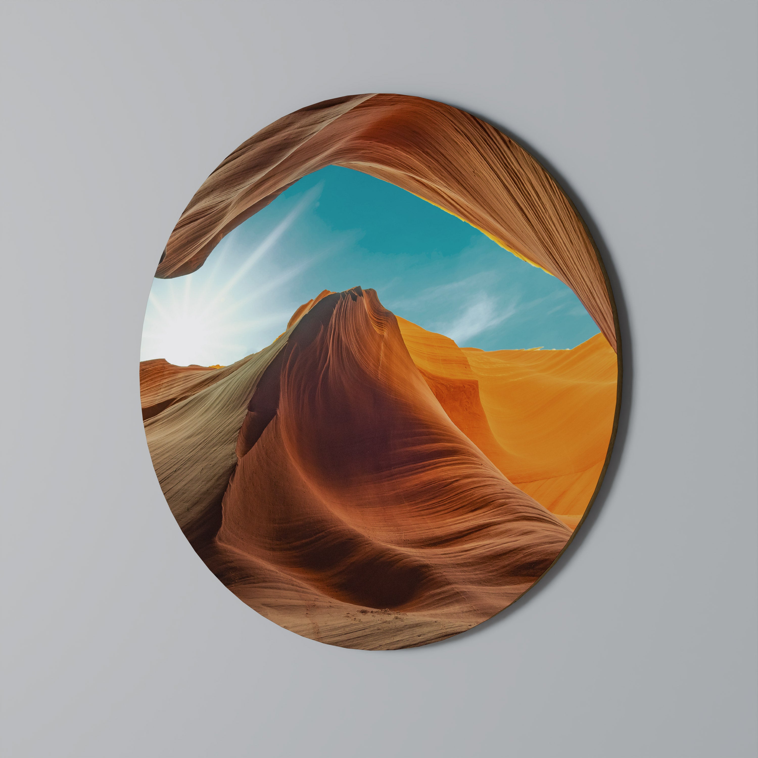 THE CANYON'S WHISPER Round Wall Art