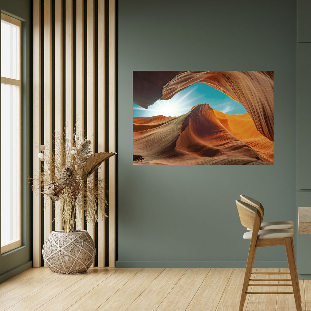 EL SUSURRO DEL CAÑÓN Póster horizontal autoadhesivo