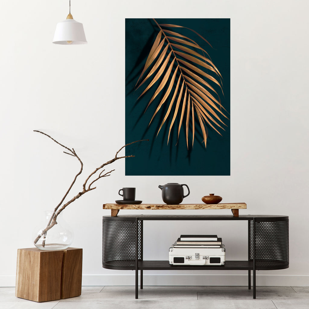 GOLDEN PALM WHISPERS Peel and Stick Vertical Poster