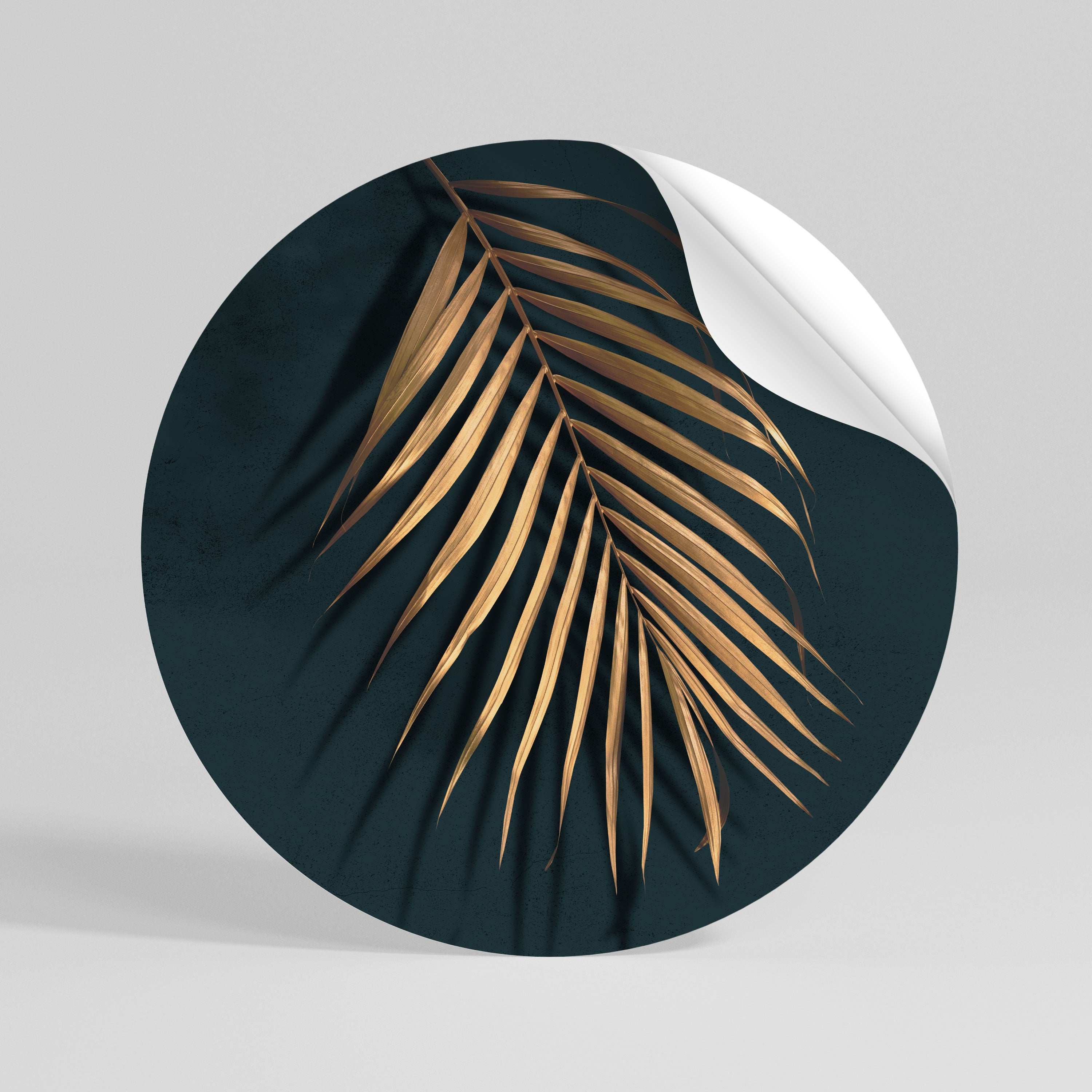 GOLDEN PALM WHISPERS Vinilo adhesivo redondo