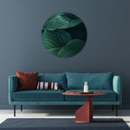 SUBTLE BOTANICAL HUES Round Wall Art