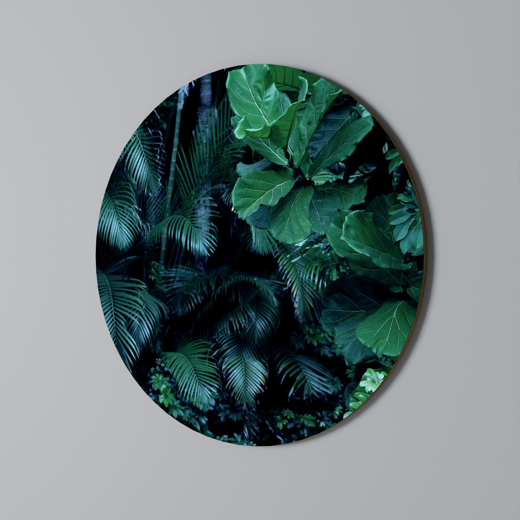 DEEP JUNGLE SERENADE Round Wall Art