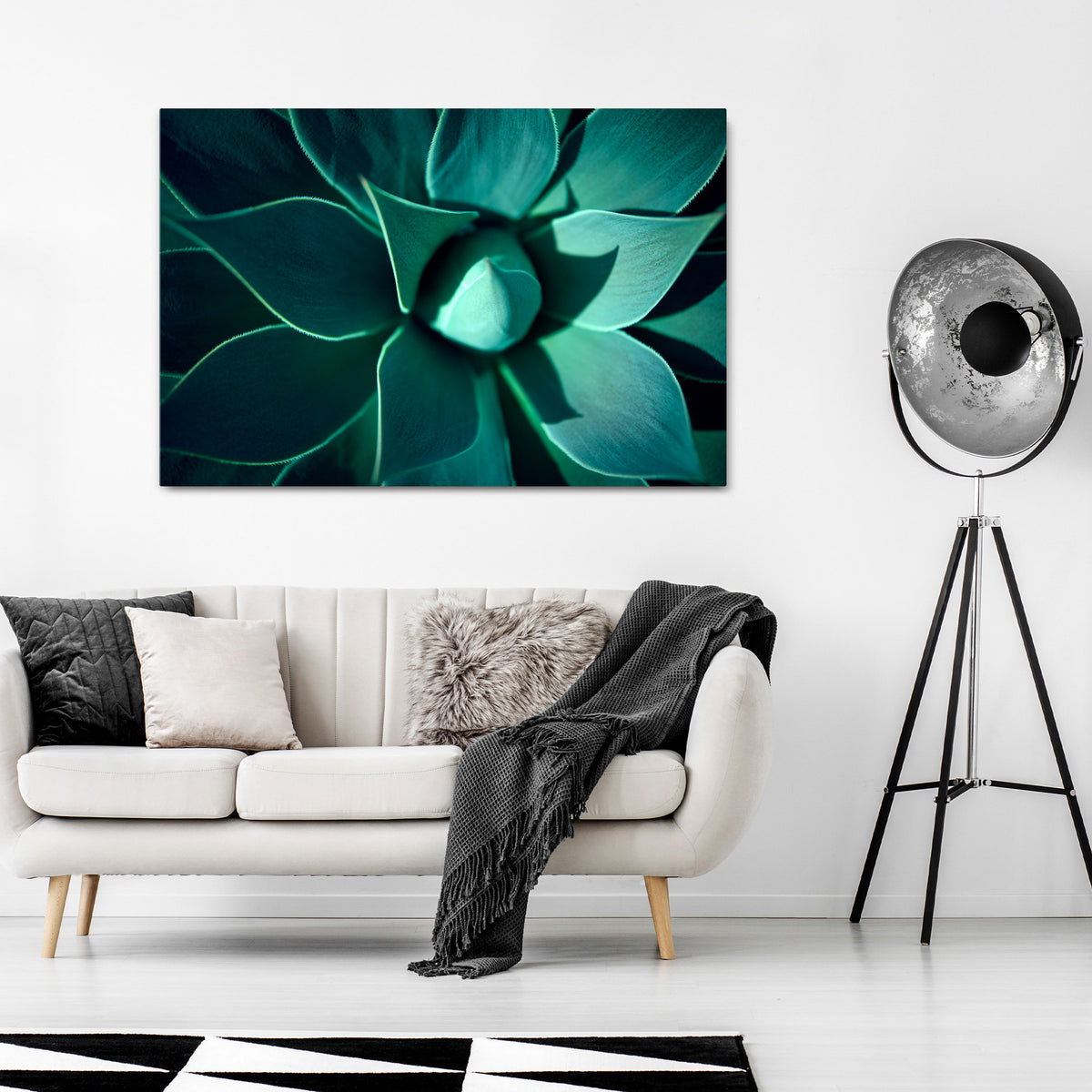 MYSTICAL GREEN WHORL Cuadro en lienzo horizontal