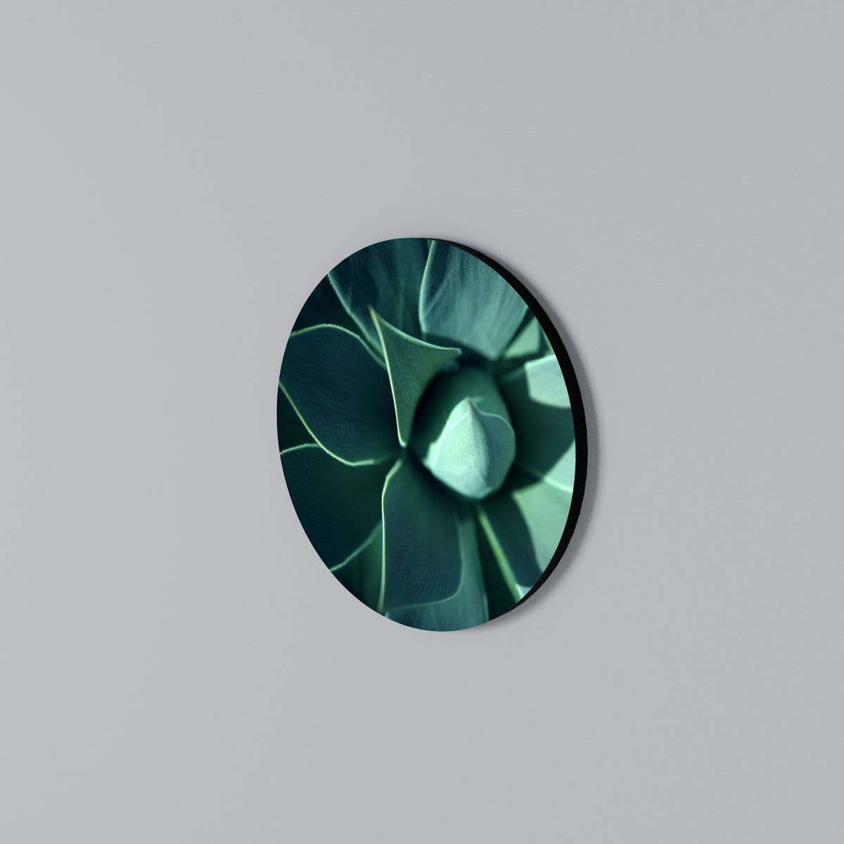 MYSTICAL GREEN WHORL Arte de pared redondo