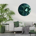 MYSTICAL GREEN WHORL Round Wall Art
