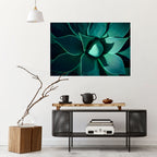 MYSTICAL GREEN WHORL Póster Horizontal Adhesivo