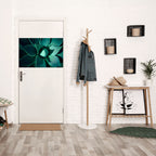 MYSTICAL GREEN WHORL Póster Horizontal Adhesivo