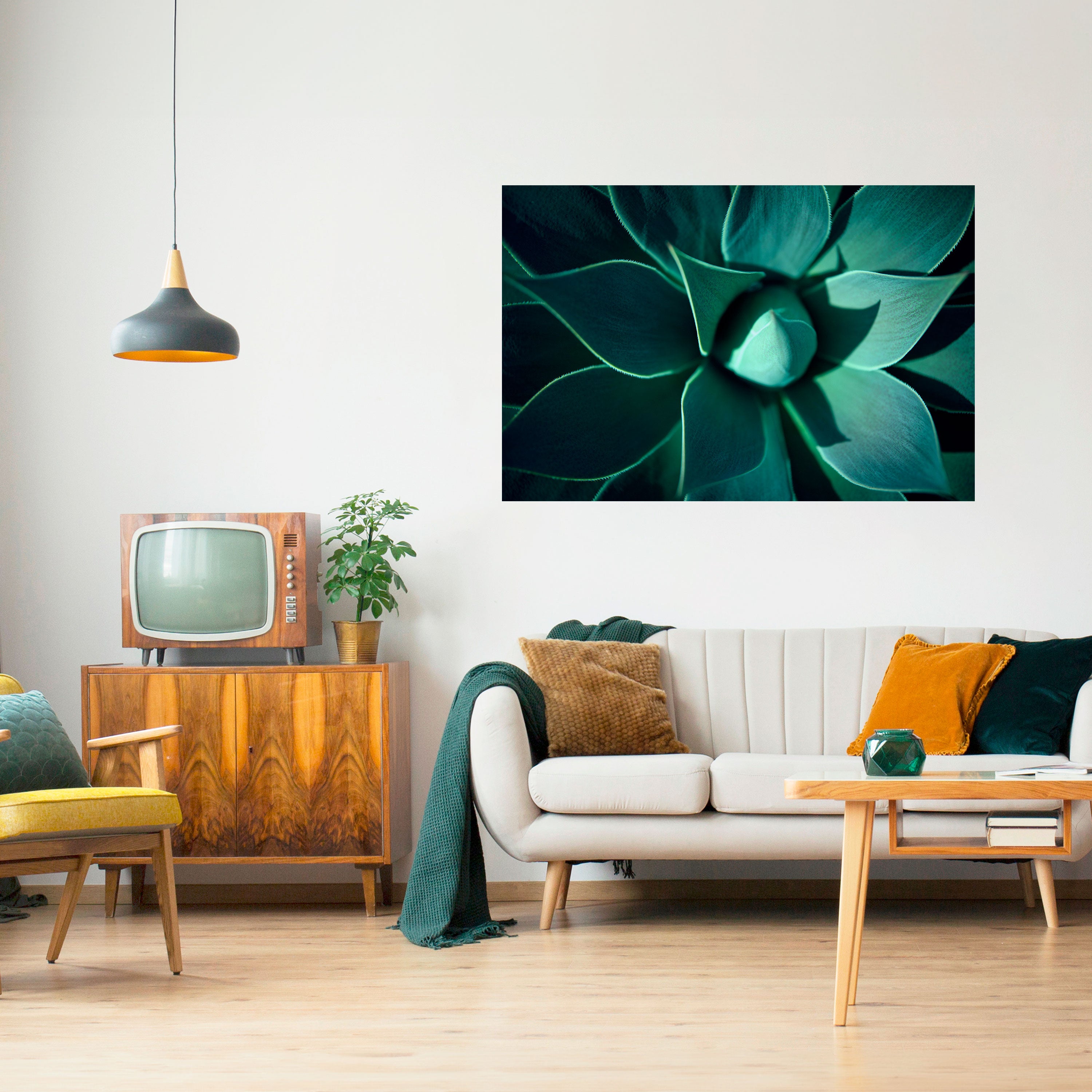 Póster horizontal autoadhesivo "MÍSTICO VERDE"