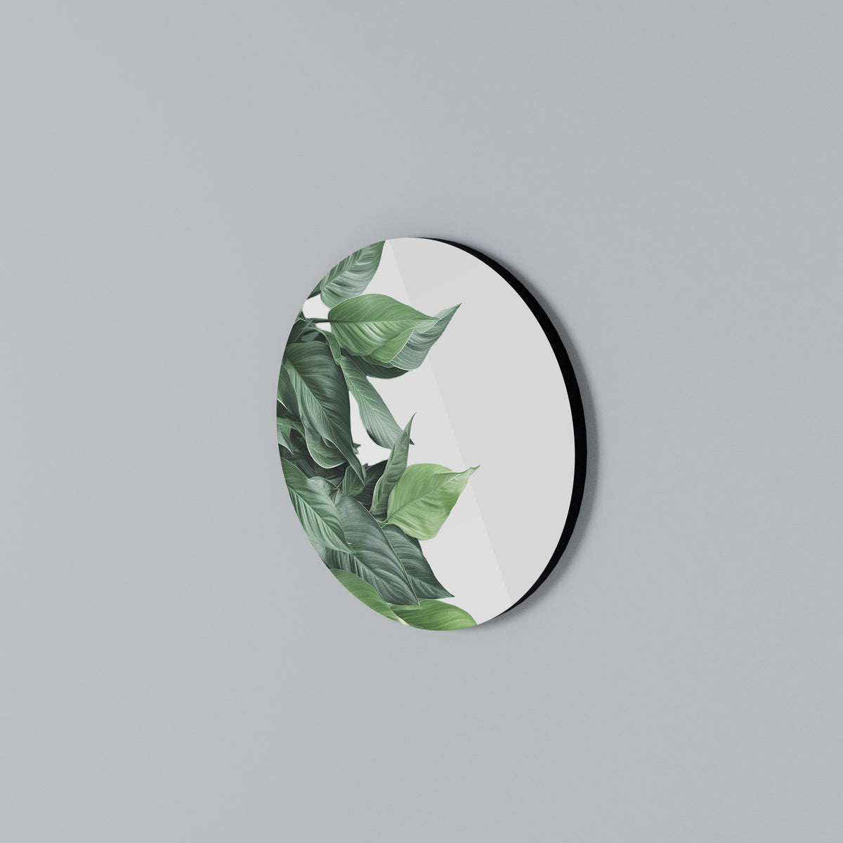 LUSH LEAFY WHIMSY Arte de pared redondo