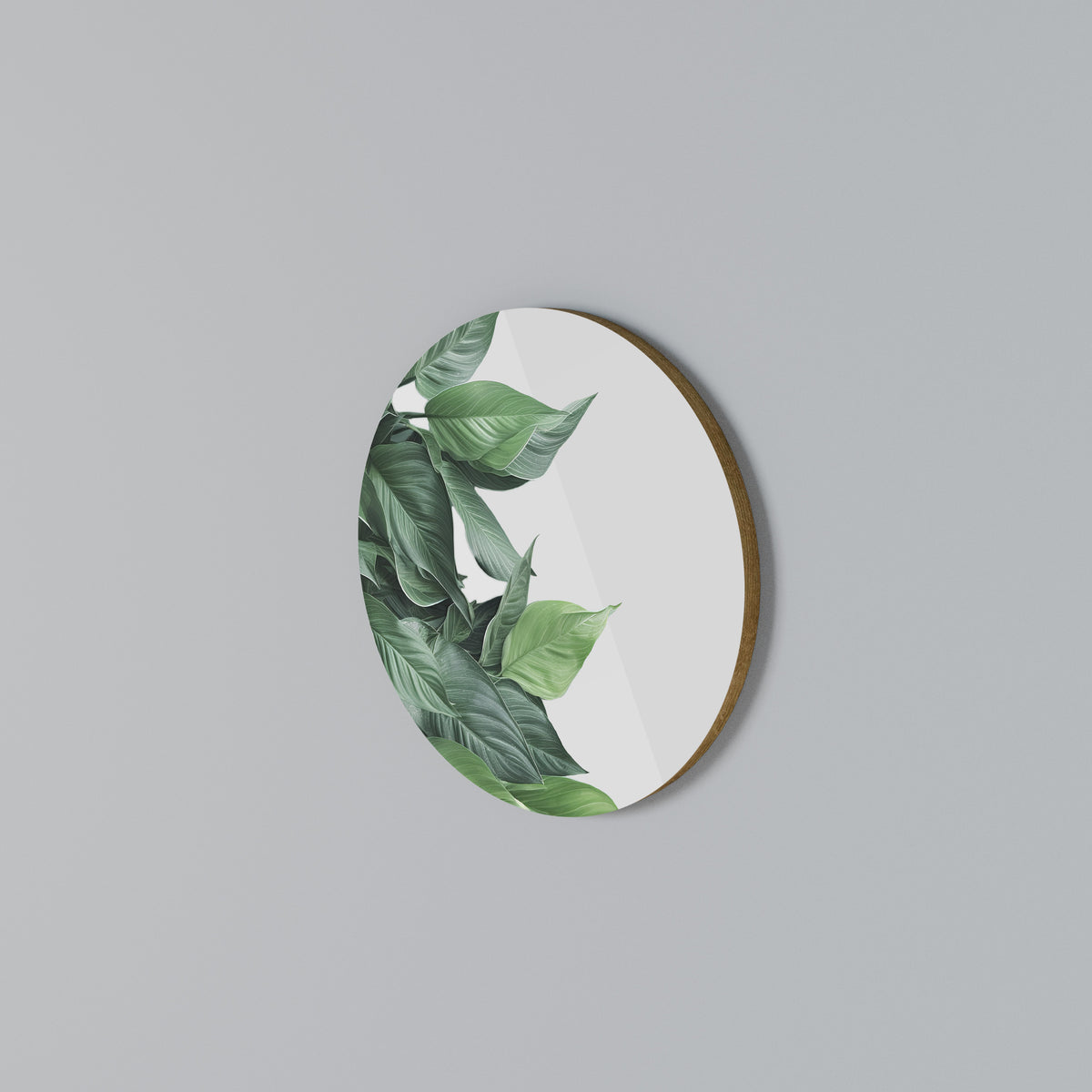 LUSH LEAFY WHIMSY Arte de pared redondo